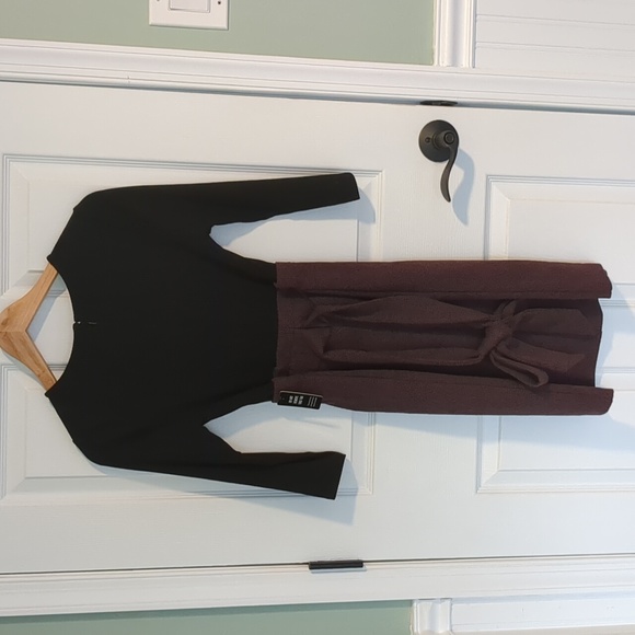 NWT EXPRESS Black and Purple Dress - Picture 5 of 5